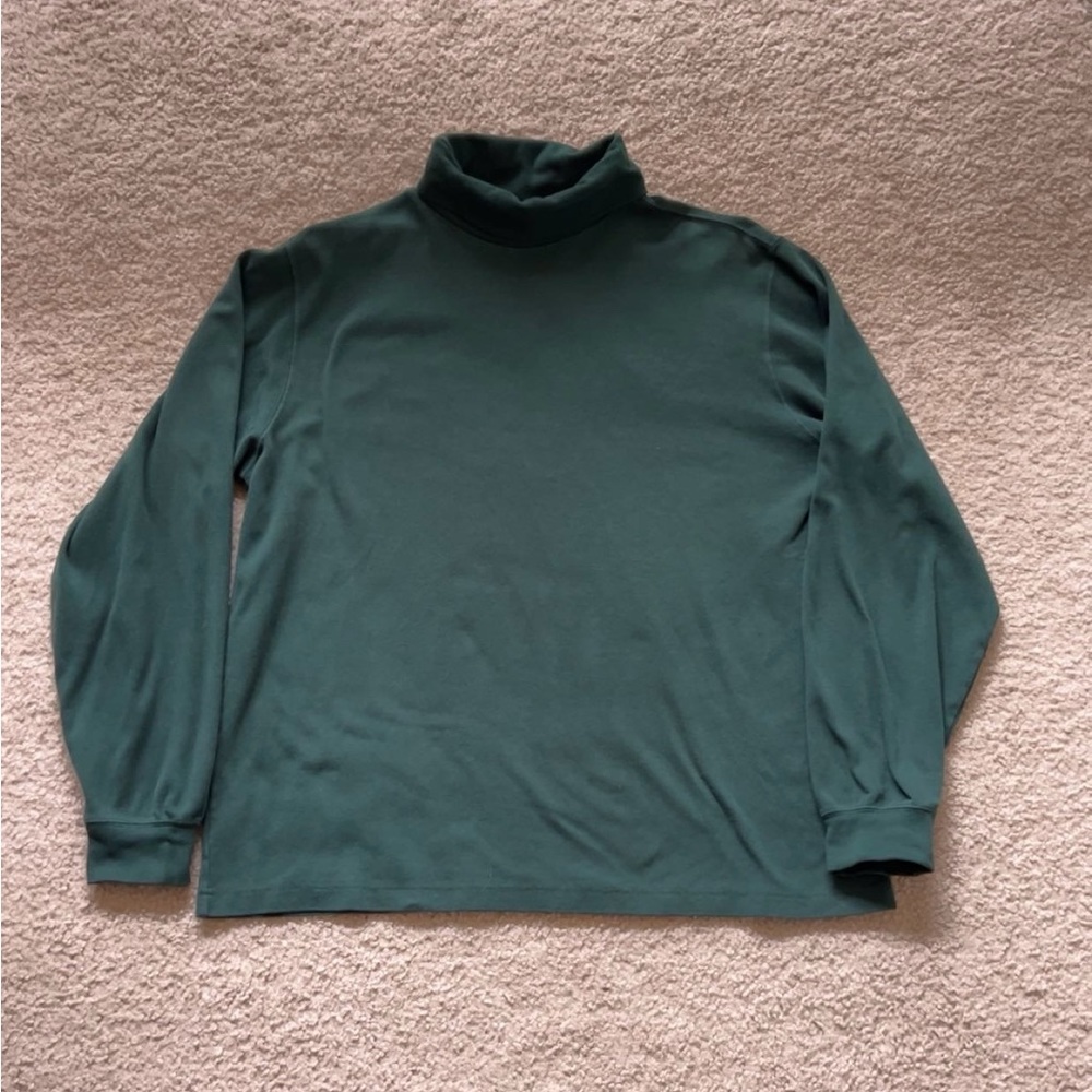 Dark Green Lands’ End Turtle Neck Long Sleeve